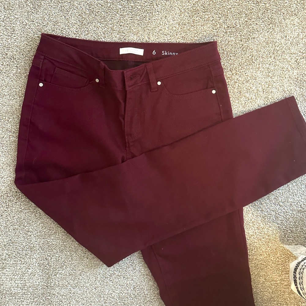 Burgundy trousers Lauren Conrad 6